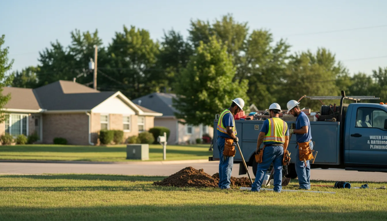 Residential water line and bathroom plumbing service in Stella, NC